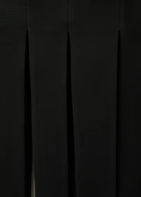 Low-cut dress with fringed hem