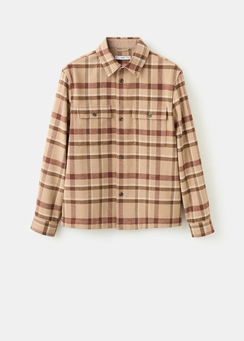 Check overshirt with pockets