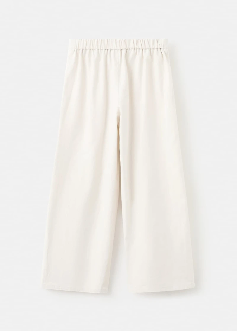 Linen-blend pants