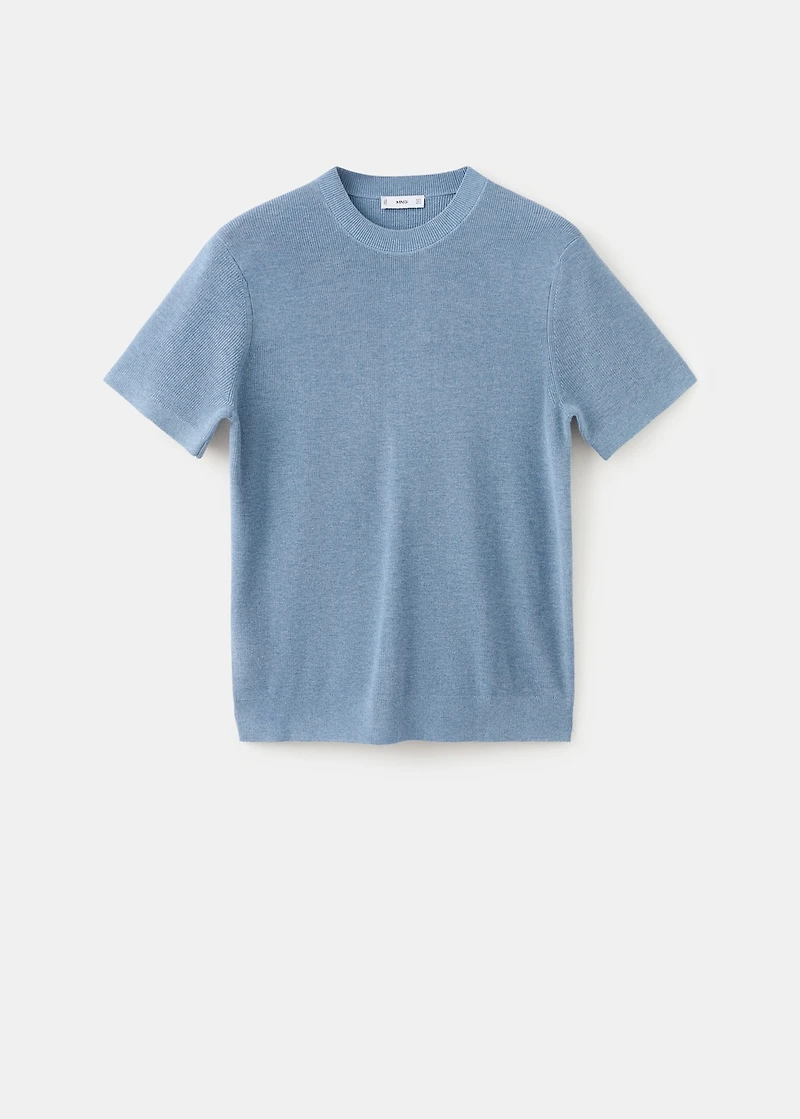 Knit cotton T-shirt