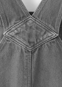 Straight denim dungarees