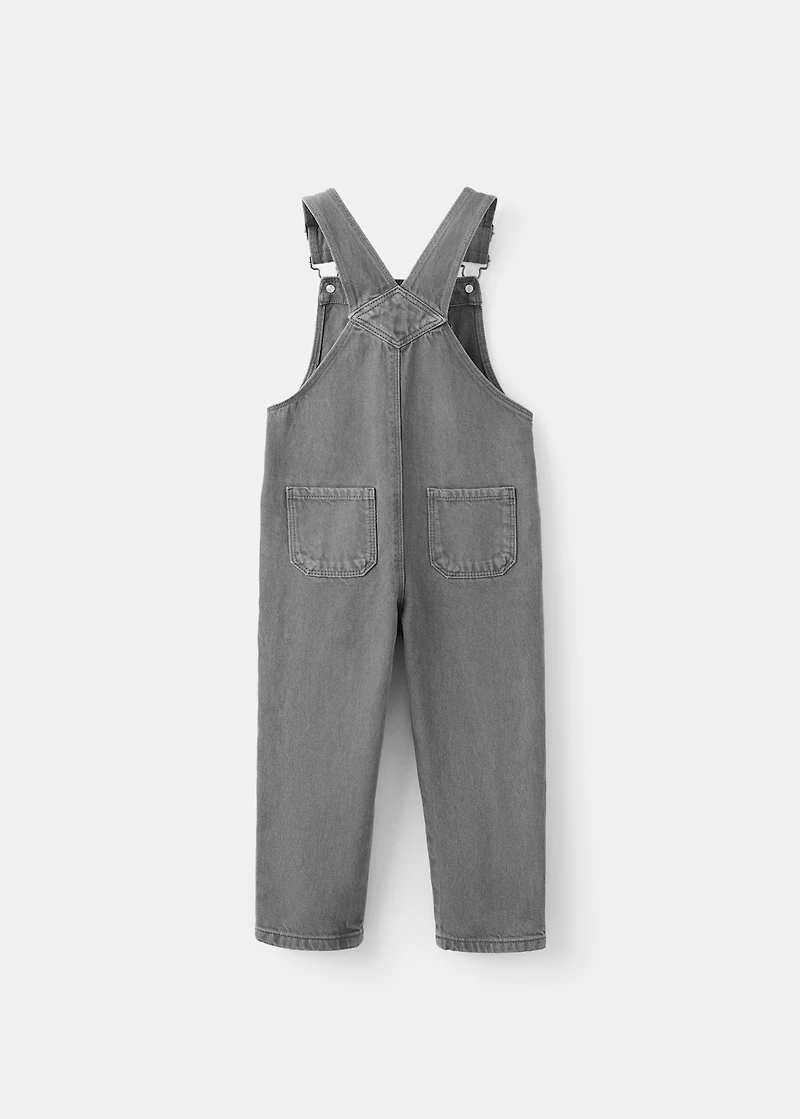 Straight denim dungarees