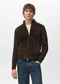 Suede leather jacket