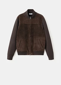 Suede leather jacket