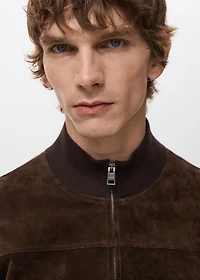 Suede leather jacket