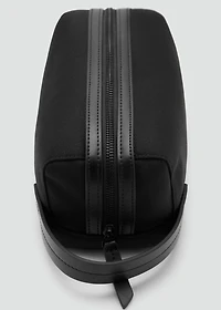 Toiletry Bag with Leather Details