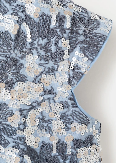 Sequin embroidered gilet