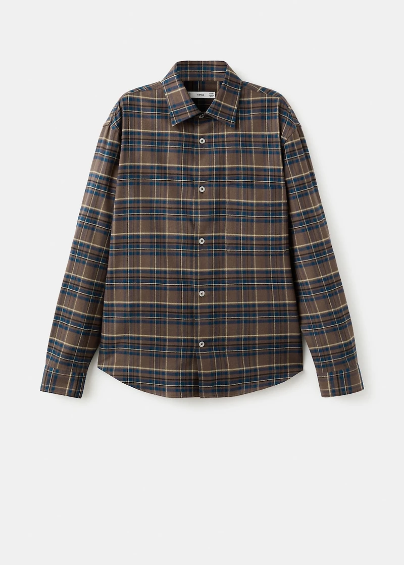 100% cotton flannel checkered shirt