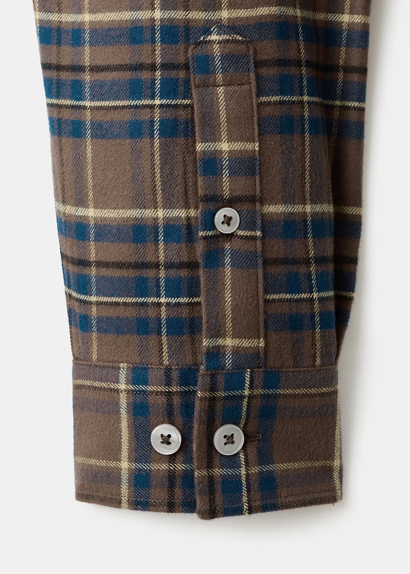 100% cotton flannel checkered shirt