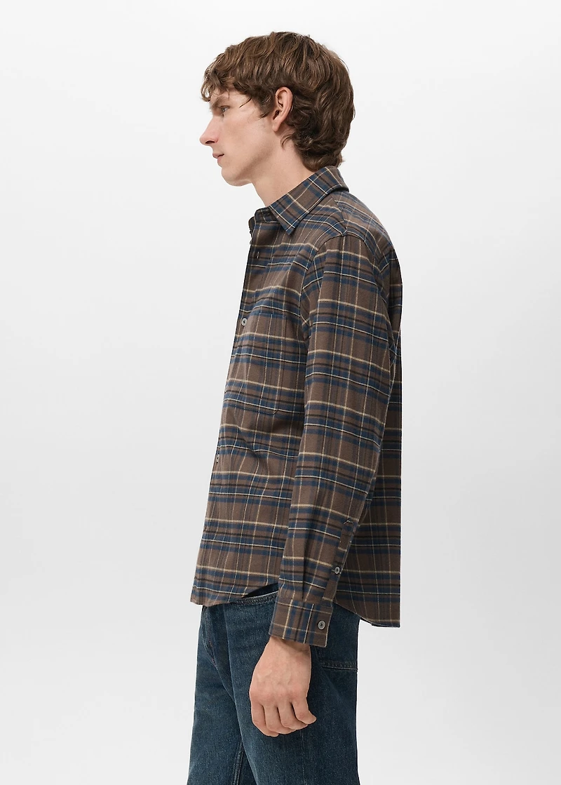 100% cotton flannel checkered shirt