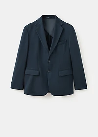 Slim fit microstructure blazer