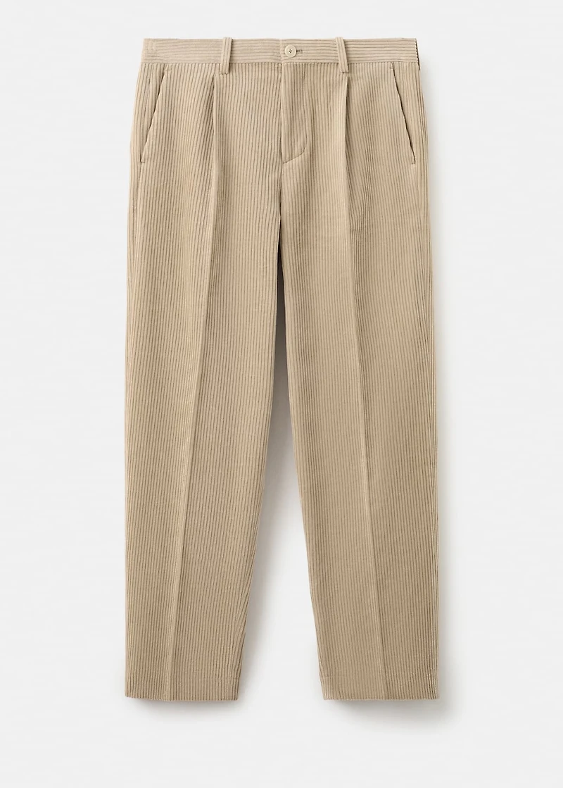 Corduroy regular-fit pants