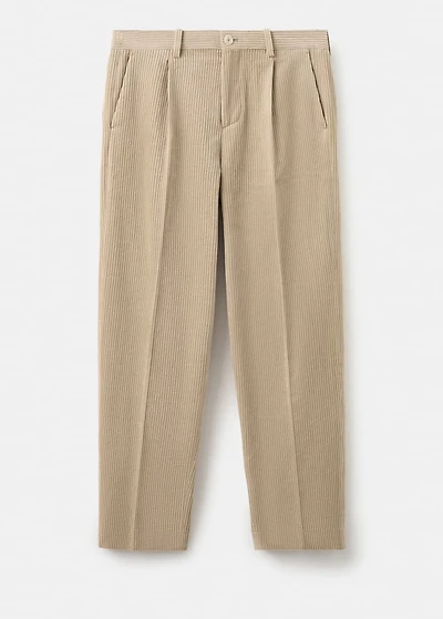 Corduroy regular-fit pants