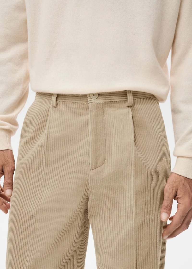 Corduroy regular-fit pants