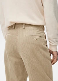 Corduroy regular-fit pants