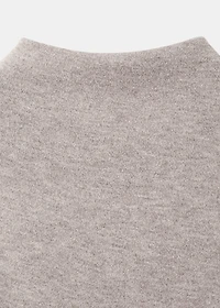 Fine-knit perkins-neck sweatshirt