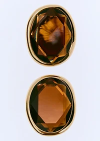 Oval resin earrings