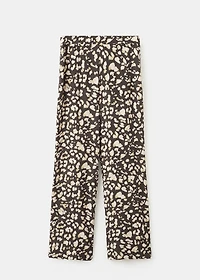Elastic waist printed trousers
