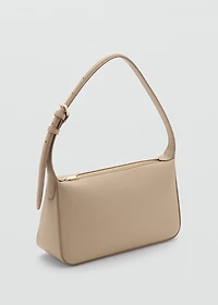 Faux-leather shoulder bag