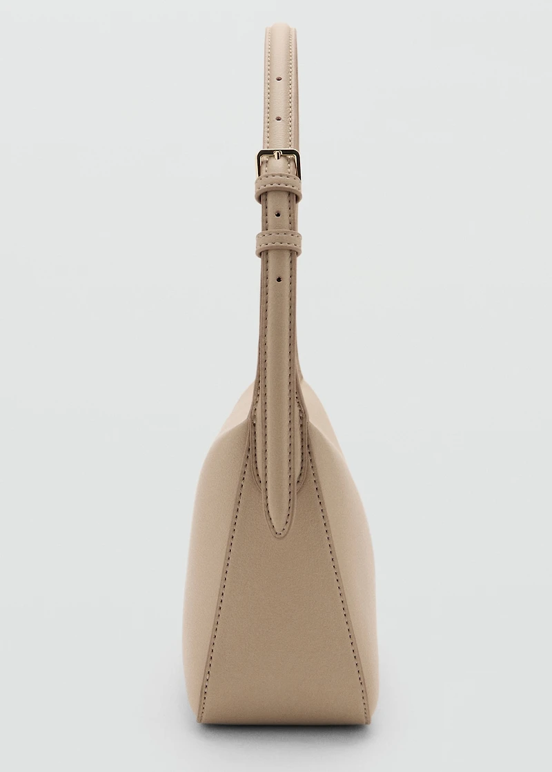 Faux-leather shoulder bag