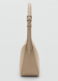 Faux-leather shoulder bag