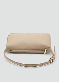 Faux-leather shoulder bag