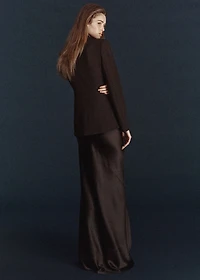 Satin jacket with lapels