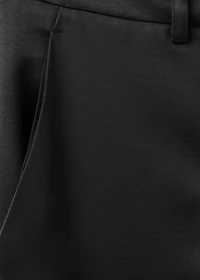 Satin straight-fit pants