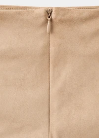 Studded suede short skirt