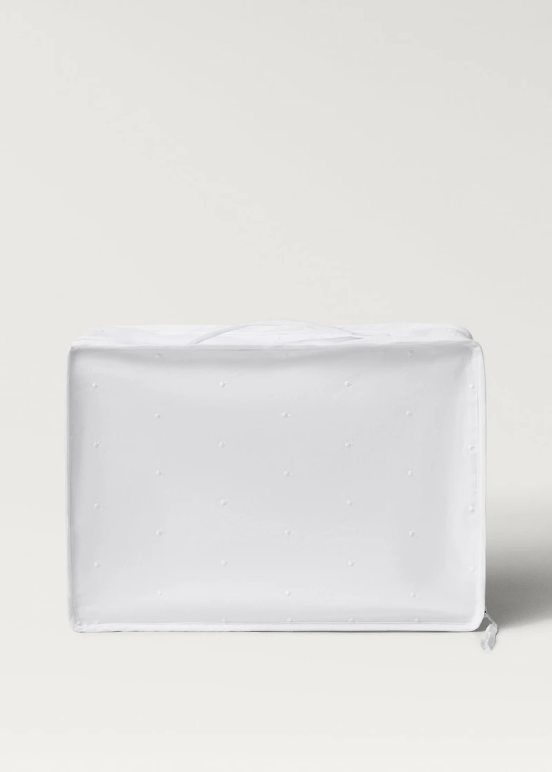 Organising box with embroidered details