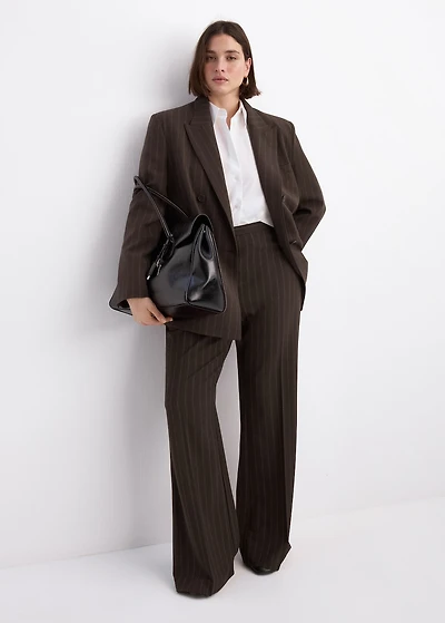 Pinstripe suit trousers
