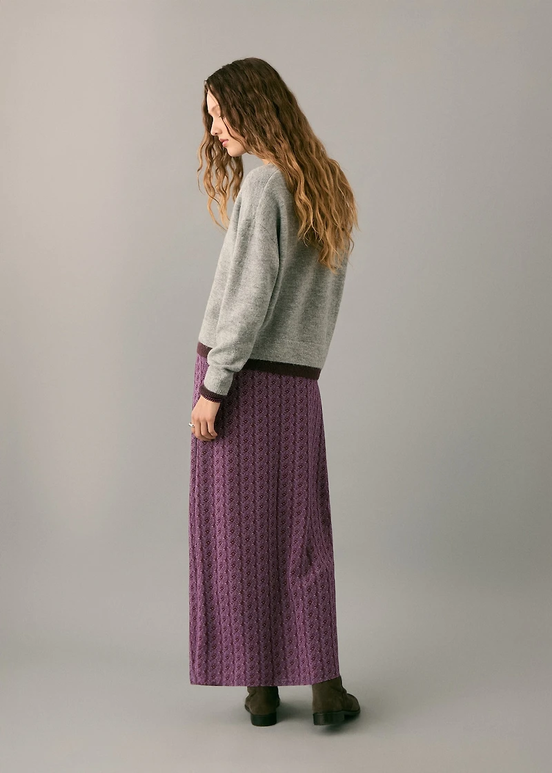 Printed long skirt