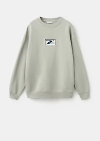 Patch cotton sweatshirt