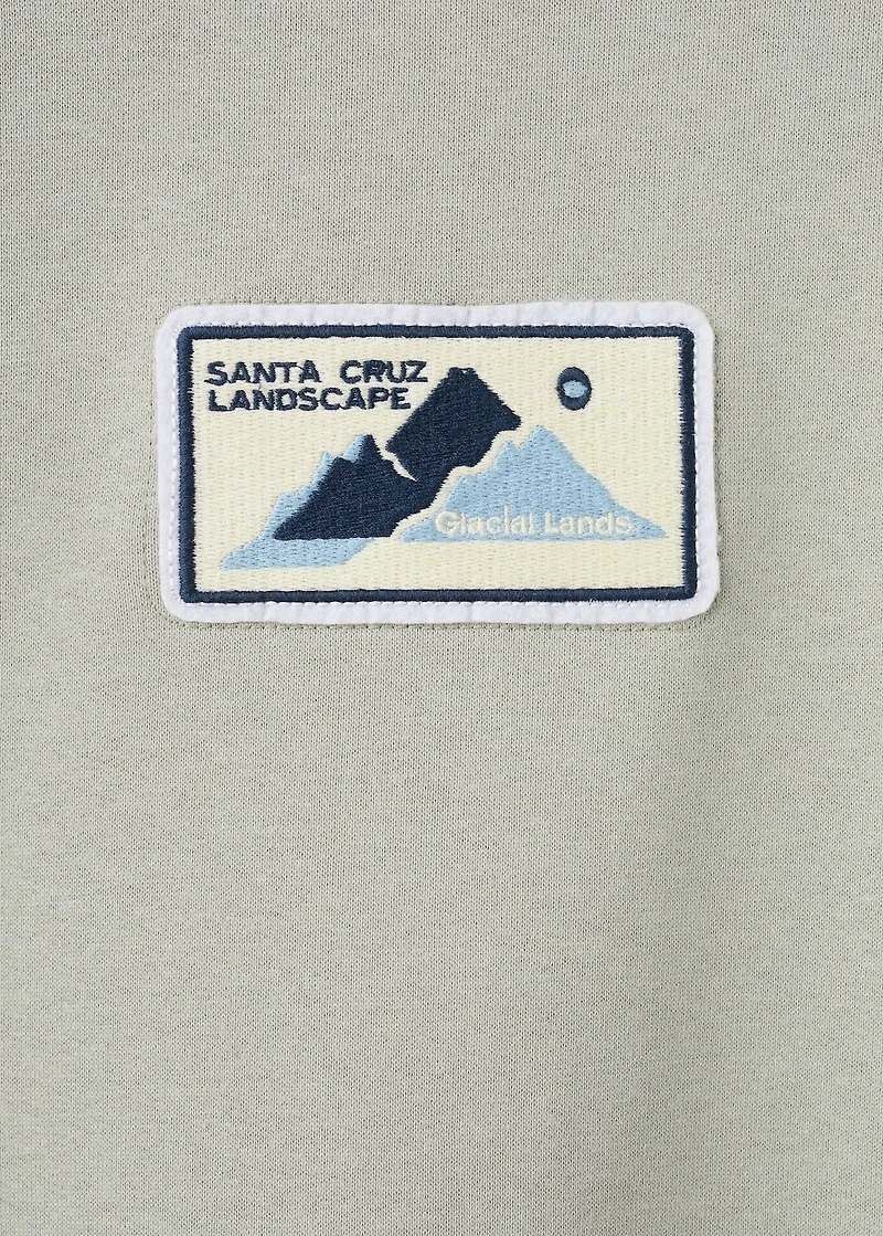 Patch cotton sweatshirt