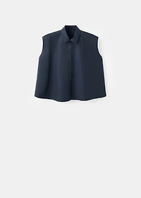 Sleeveless cotton shirt