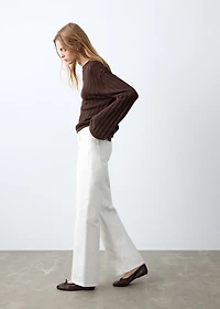 Straight jeans with drawstring