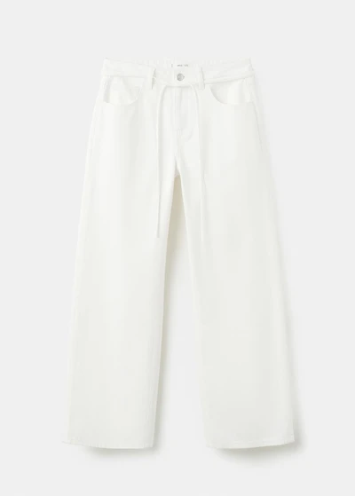 Straight jeans with drawstring