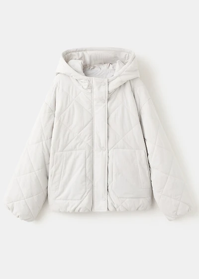 Hood puffer coat