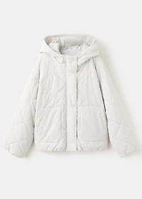 Hood puffer coat