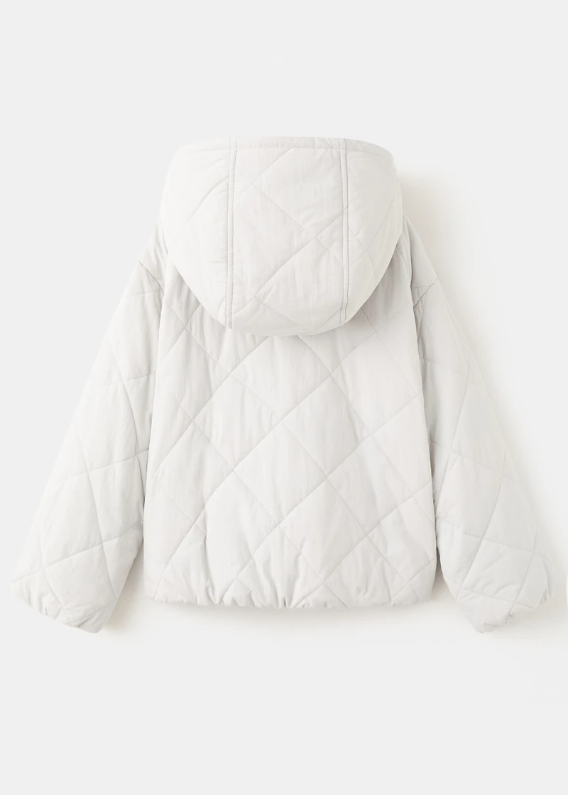 Hood puffer coat