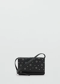 Studded clutch bag