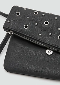 Studded clutch bag