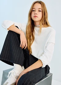 Lurex striped trousers