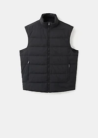 Quilted vest with down and feather filling