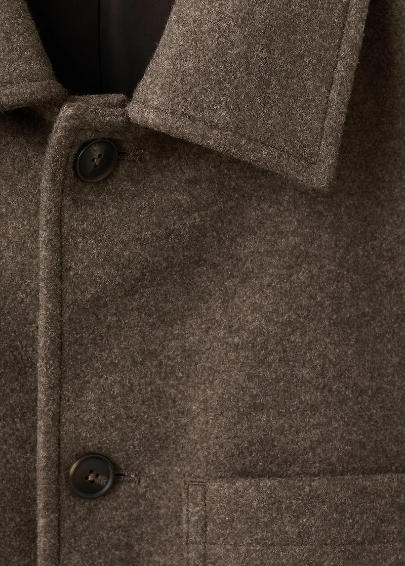 Wool coat with pockets