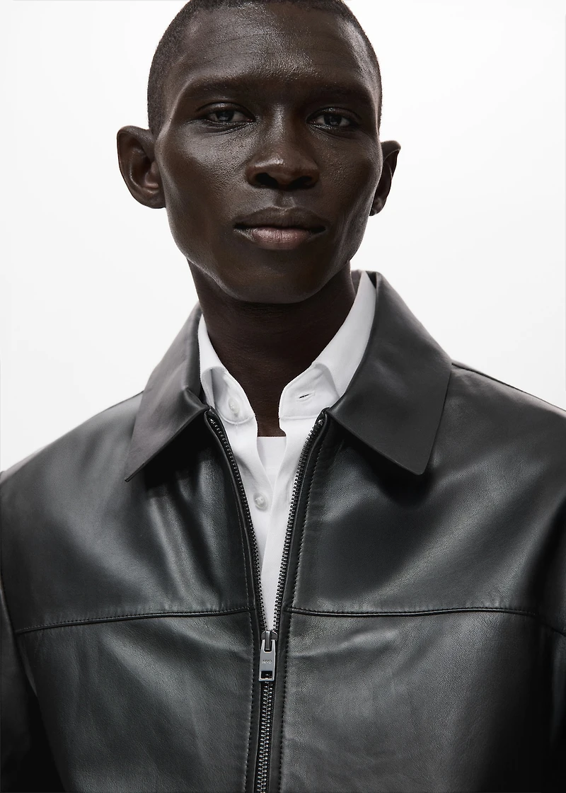 100% leather jacket with pockets