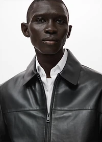 100% leather jacket with pockets