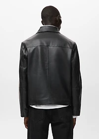 100% leather jacket with pockets