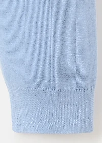 Polo collar wool sweater