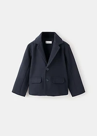 Cotton-blend piqué blazer